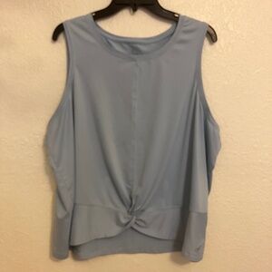Freely Twist Hem Tank Top Women's Light Blue - Plus Size 1X